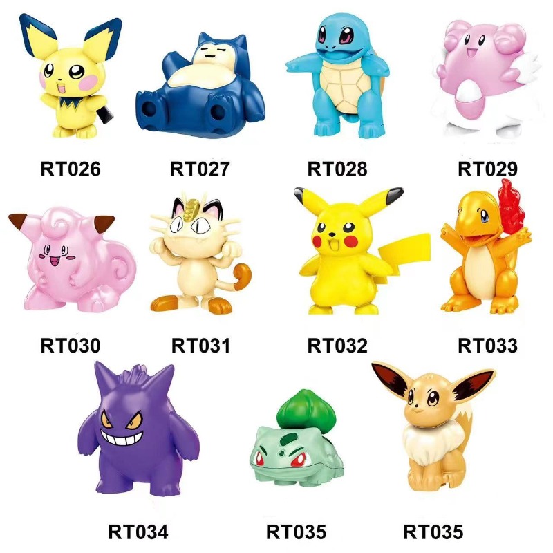 Lego Set Creator - ポケモン組み立ておもちゃアニメミニフィギュアビルディングブロック 11 個セットピカチュウカビゴンビルディングブロック人子供のモデルギフト