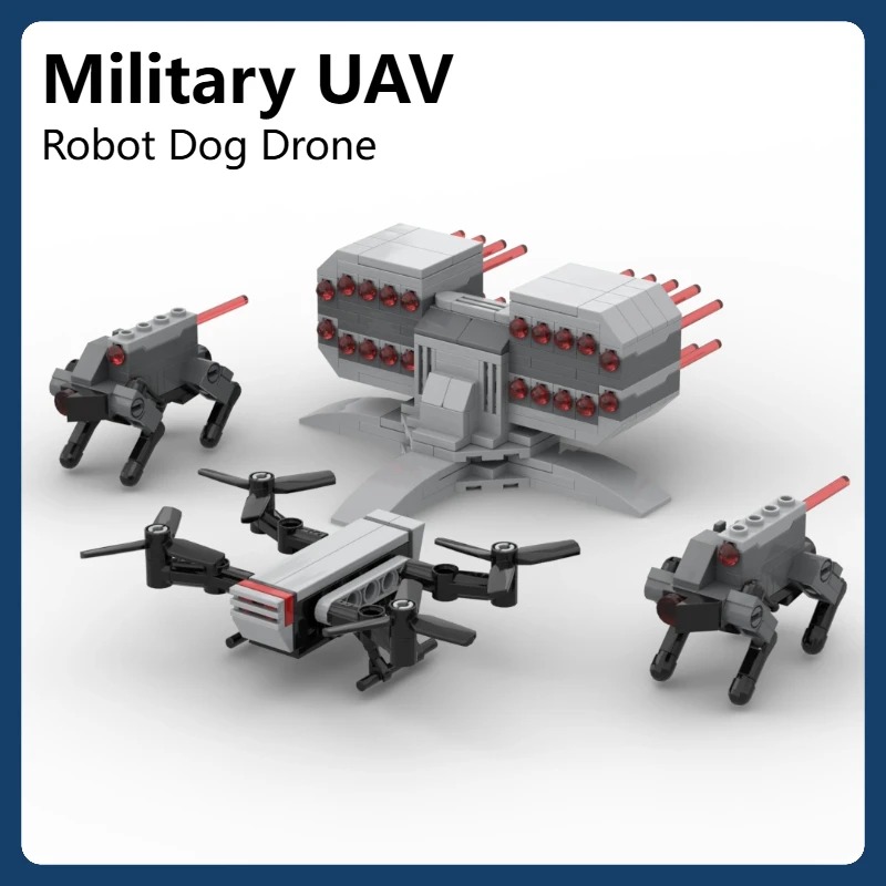 第二次世界大戦軍事アクセサリーUAVロボット犬ドローンビルデ - Lego Minifigure Holder のレビューと価格
