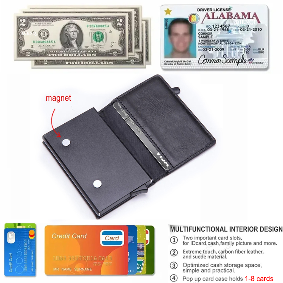 RFID ブロッキングカード財布磁気クレジットカードホルダー - Card Top Loader のレビューと価格