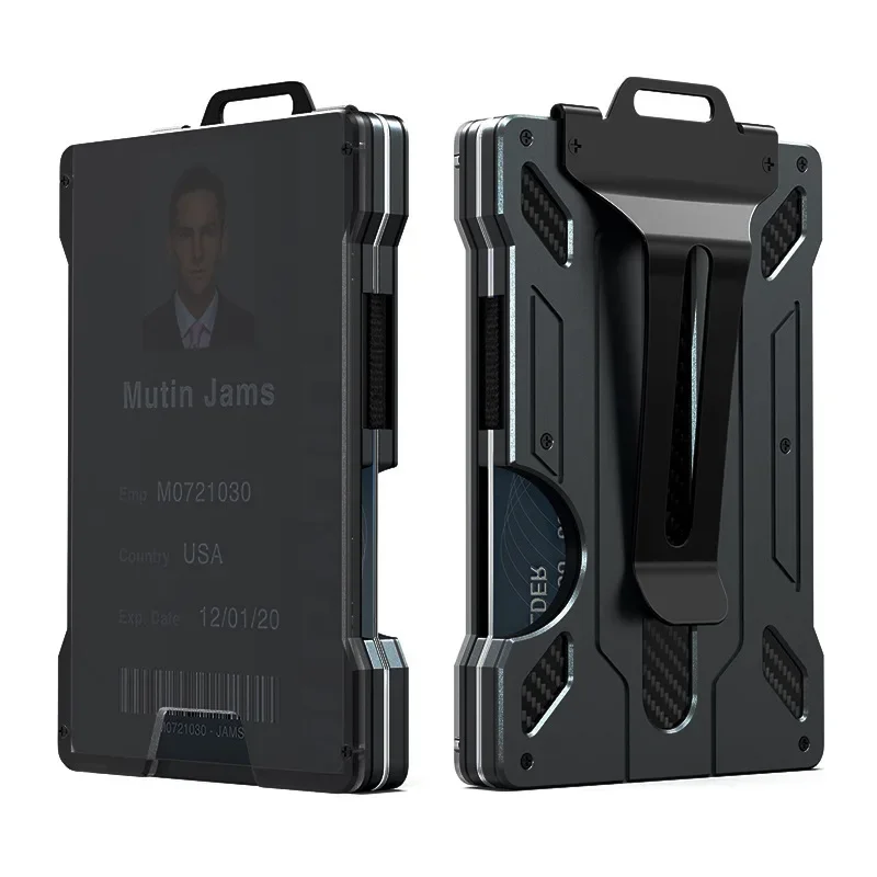 RFIDビジネスカードホルダー カーボンファイバーカードホル - Card Top Loader のレビューと価格