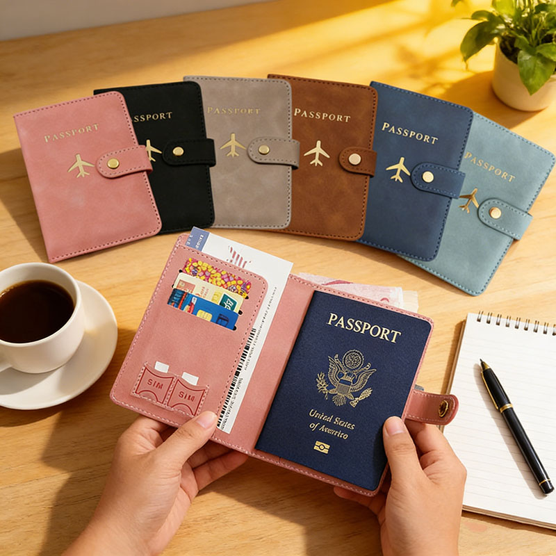 レザーパスポートホルダーカバーケース、旅行必需品、クレジット - Card Top Loader のレビューと価格